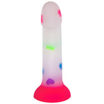 6" Heart's Delight Suction Cup Silicone Dildo - Multi - RodeoH