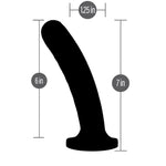 6" Neo Elite Tao Glow in the Dark Silicone Dual Density Dildo - Blue - RodeoH