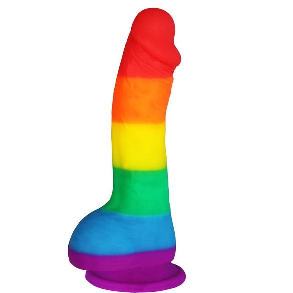 6" Rainbow Silicone Suction Cup Dildo - RodeoH