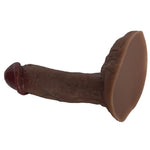 6" Realistic Semi Pack and Play Dildo - Chocolate - RodeoH