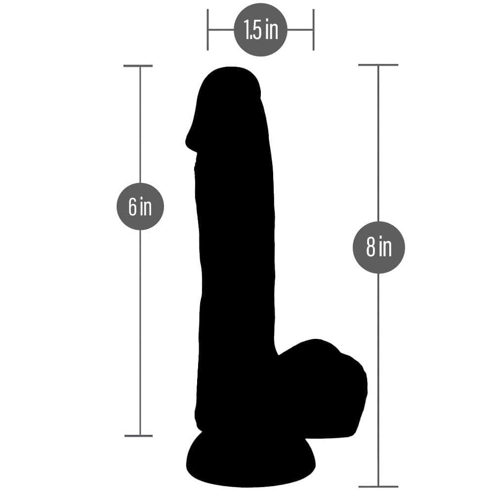 6" Rush Suction Cup Silicone Dildo - Steel - RodeoH