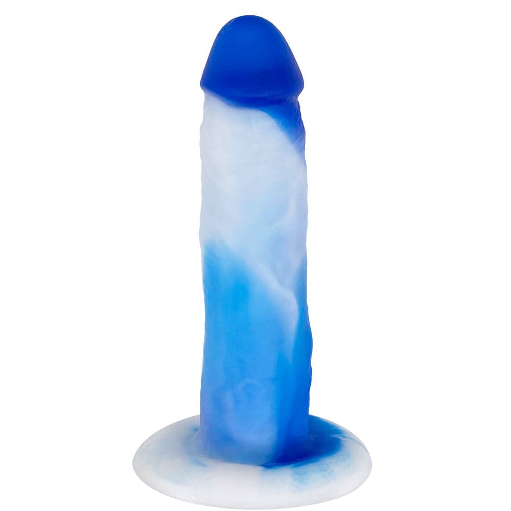 6" SoReal Colors Collection - Posable Dual Density Silicone Dildo - Blue Sky - RodeoH