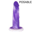 6" SoReal Colors Collection - Posable Dual Density Silicone Dildo - Purple Sky - RodeoH