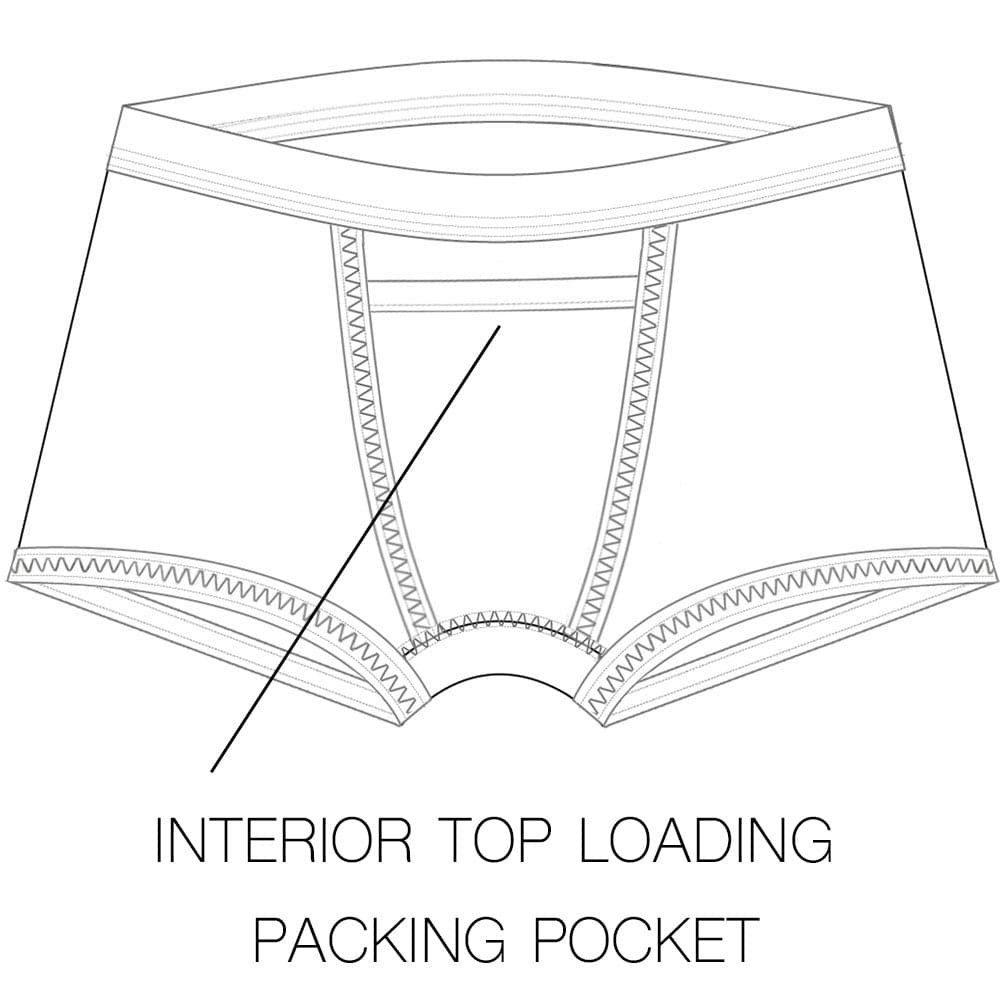 6" Top Loading Boxer Packing Underwear - B & W Bang - RodeoH