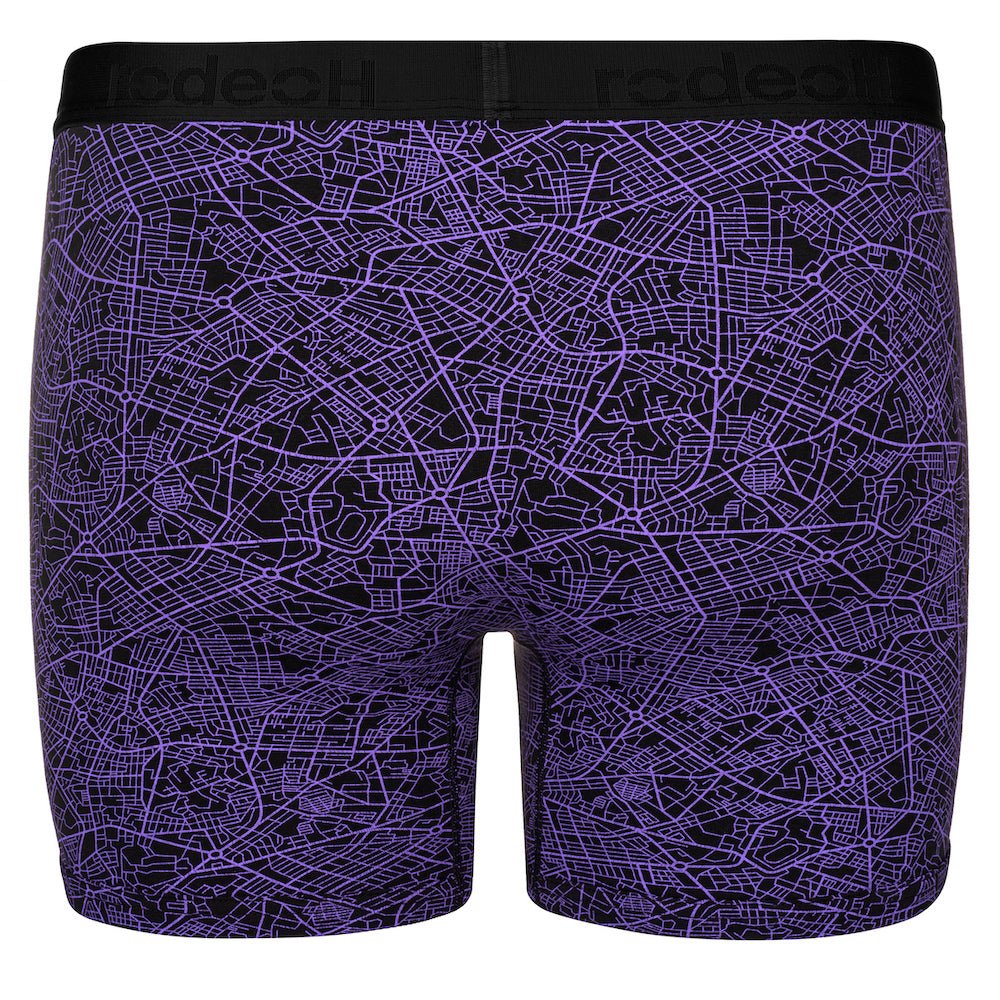6" Top Loading Boxer Packing Underwear - Geometric Purple - RodeoH