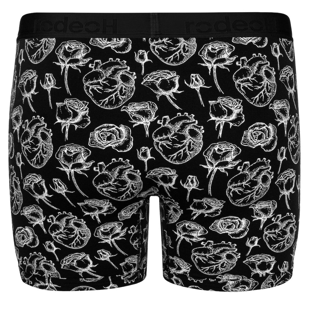 6" Top Loading Boxer Packing Underwear - Hearts & Roses - RodeoH
