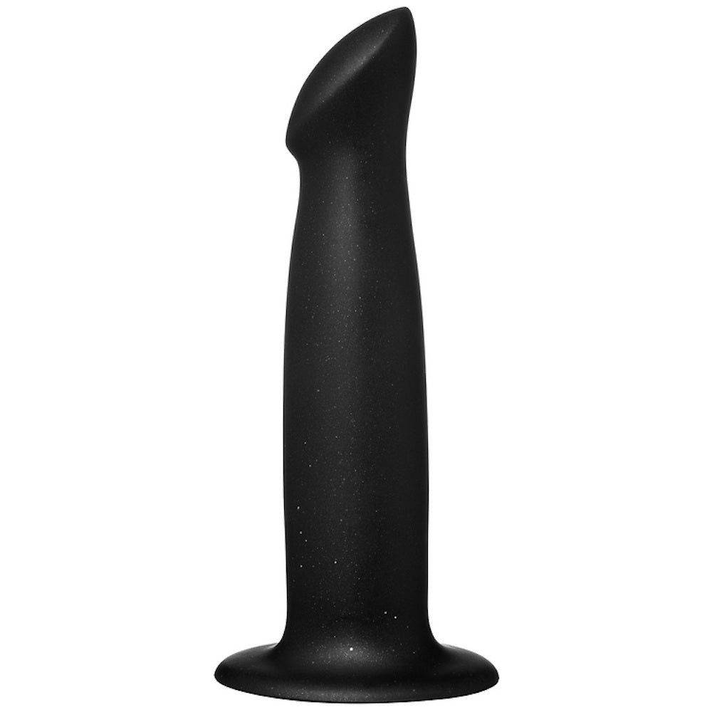 6.25" Hollis G-Spot Silicone Dildo - Pearlescent Black - RodeoH