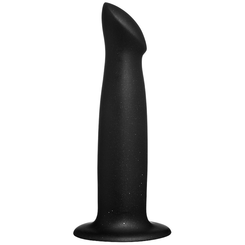 6.25" Hollis G-Spot Silicone Dildo - Pearlescent Black - RodeoH