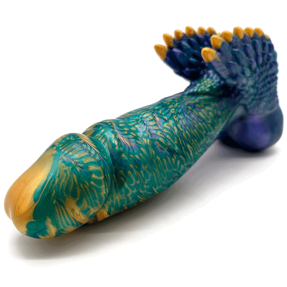 6.5" Fascinus Winged Phallus - Silicone Dildo - OG Peacock II - RodeoH