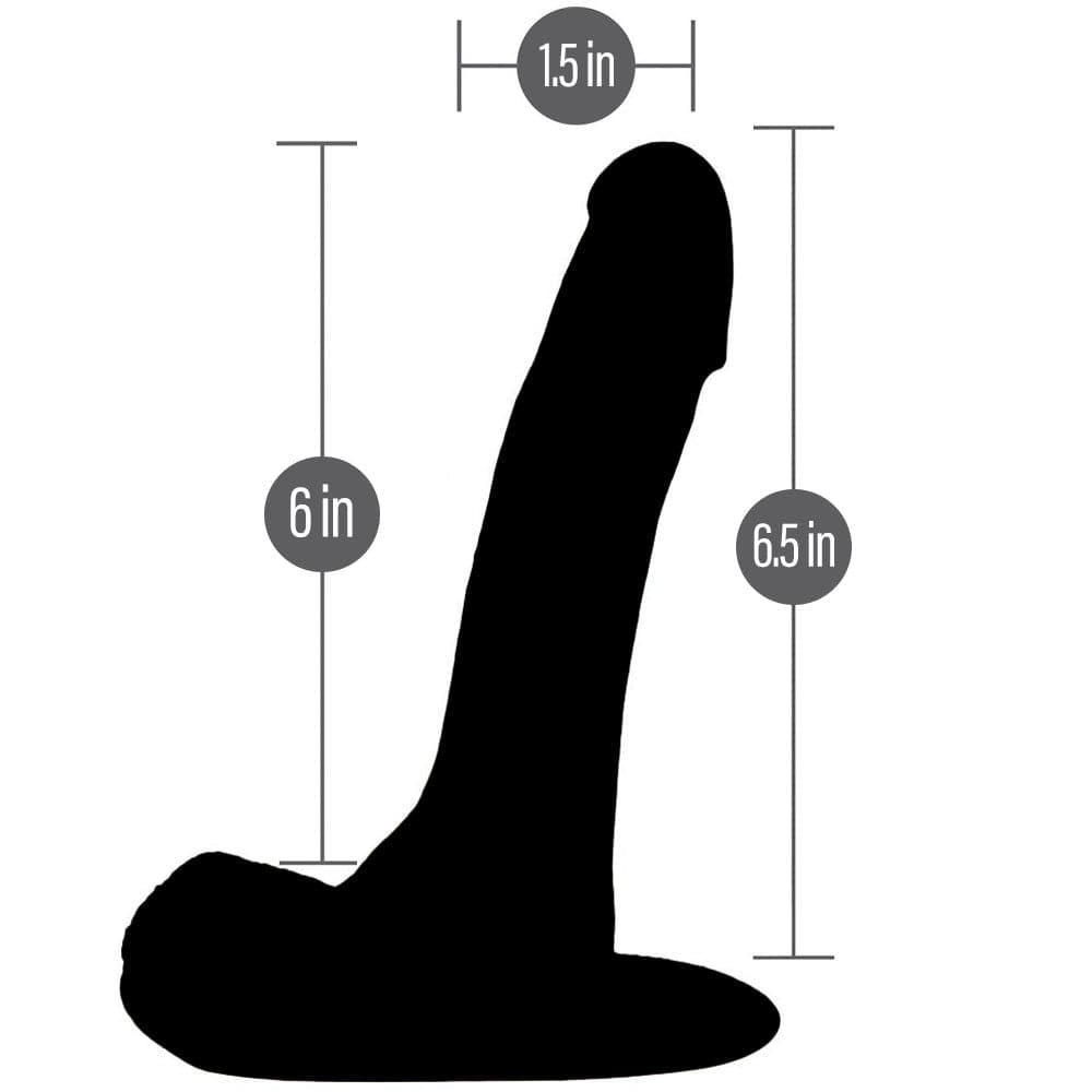 6.5" Hyper Realistic Silicone Dildo - Black - RodeoH