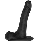 6.5" Hyper Realistic Silicone Dildo - Black - RodeoH