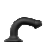 6.5" Strap-On-Me Silicone Dual Density Posable Dildo - Black - Medium - RodeoH