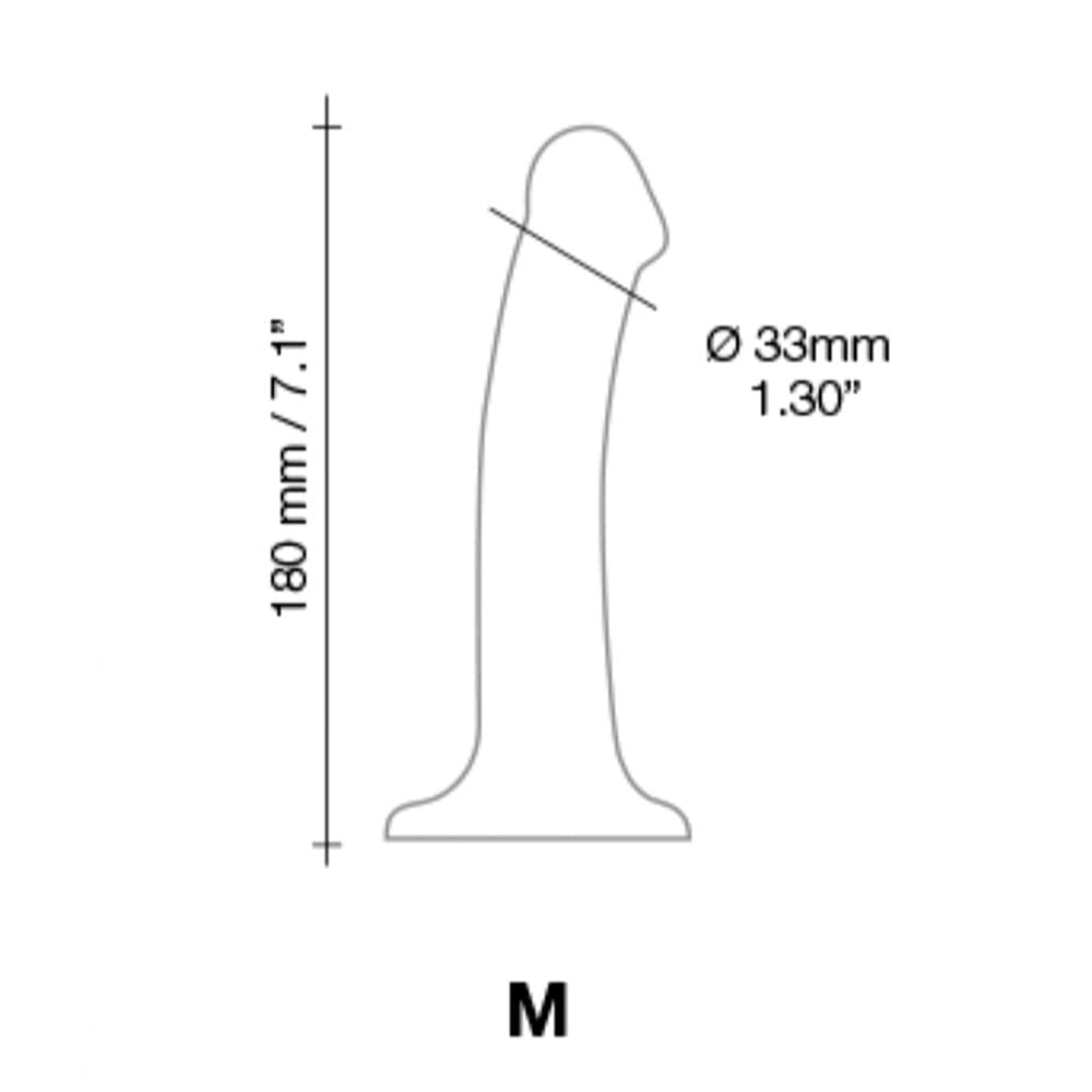 6.5" Strap-On-Me Silicone Dual Density Posable Dildo - Purple - Medium - RodeoH