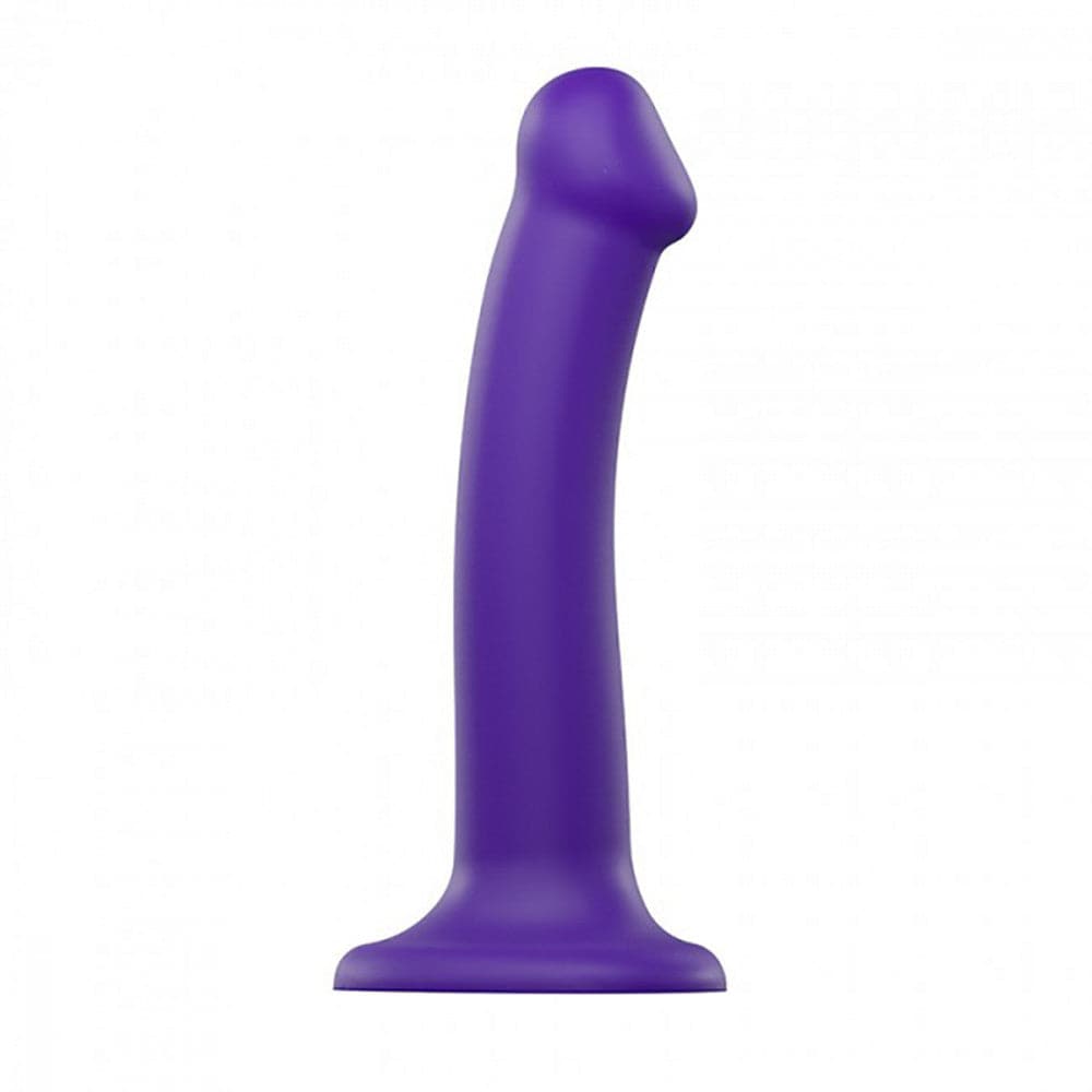6.5" Strap-On-Me Silicone Dual Density Posable Dildo - Purple - Medium - RodeoH