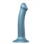 6.5" Strap-On-Me Silicone Suction Cup Dildo - Metallic Blue - RodeoH