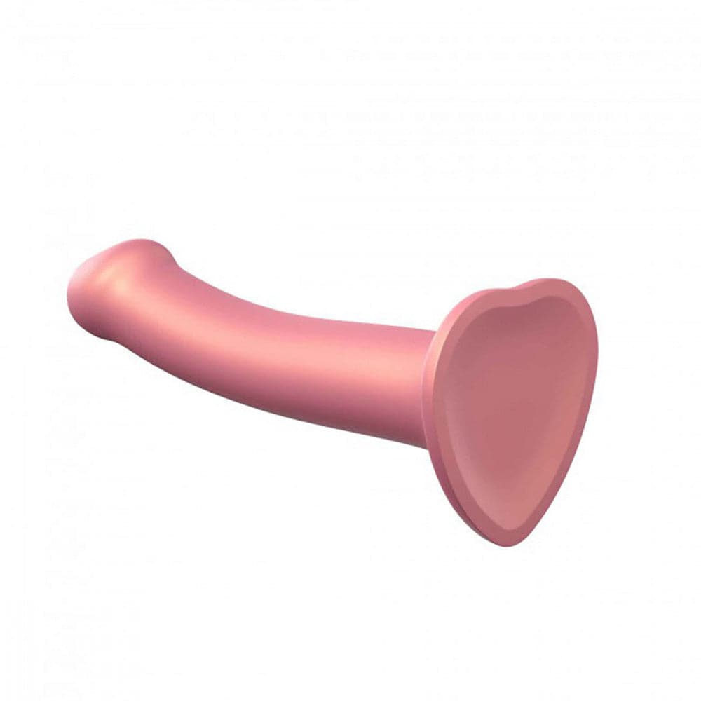 6.5" Strap-On-Me Silicone Suction Cup Dildo - Metallic Pink - RodeoH