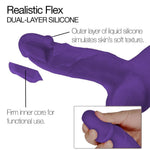 6.7" Flex Dual Density Silicone Dildo - Purple - RodeoH