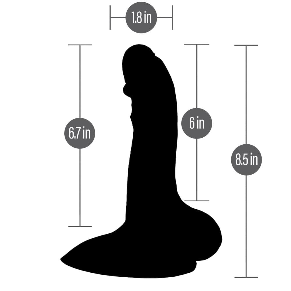 6.7" Flex Silicone Dildo - Black - RodeoH