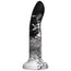 7" Rory Flurry Swirl Silicone Dildo - Black and White - RodeoH