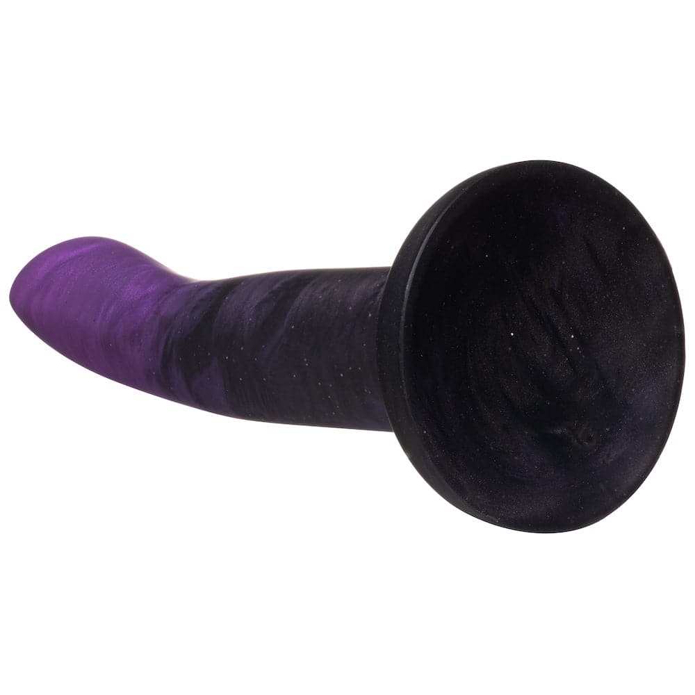 7" Rory Smoke Show Swirl Silicone Dildo - Purple and Black - RodeoH