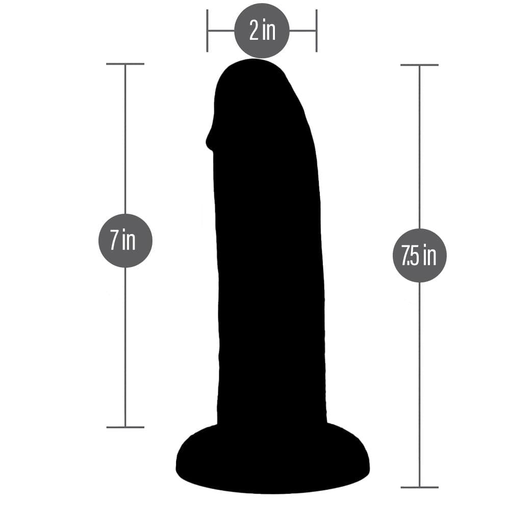 7" SoReal Posable Silicone Dual Density Dildo - Black - RodeoH