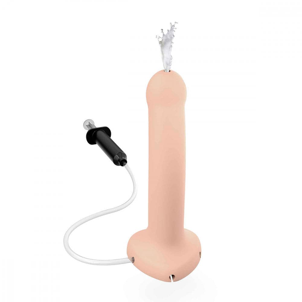 7" Strap-On-Me Silicone Cum Dildo - Vanilla - RodeoH
