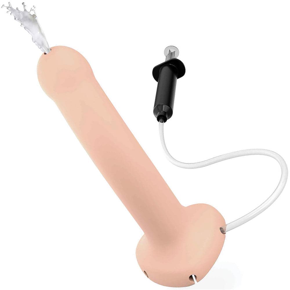 7" Strap-On-Me Silicone Cum Dildo - Vanilla - RodeoH
