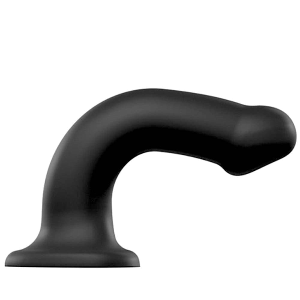 7" Strap-On-Me Silicone Dual Density Posable Dildo - Black - Large - RodeoH