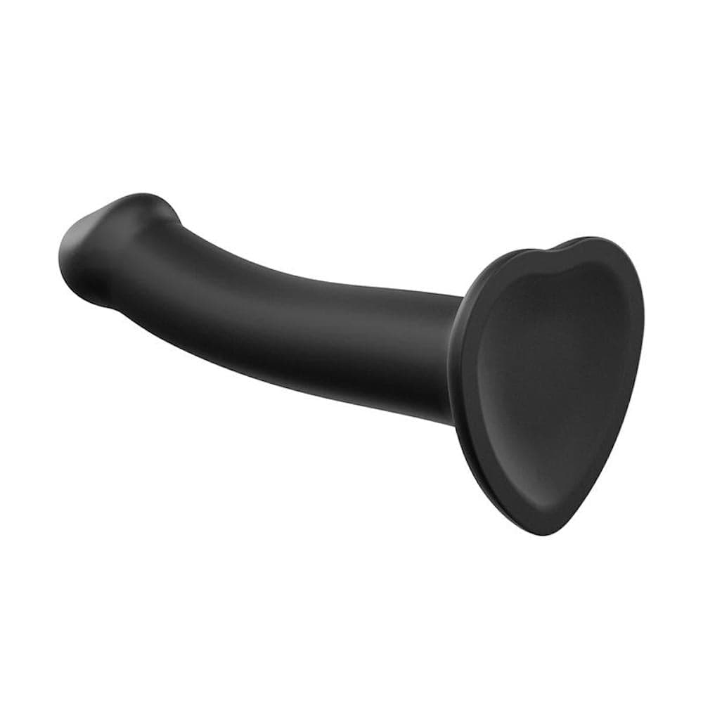 7" Strap-On-Me Silicone Dual Density Posable Dildo - Black - Large - RodeoH