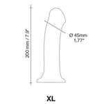 7.5" Strap-On-Me Silicone Dual Density Posable Dildo - Black - XL - RodeoH