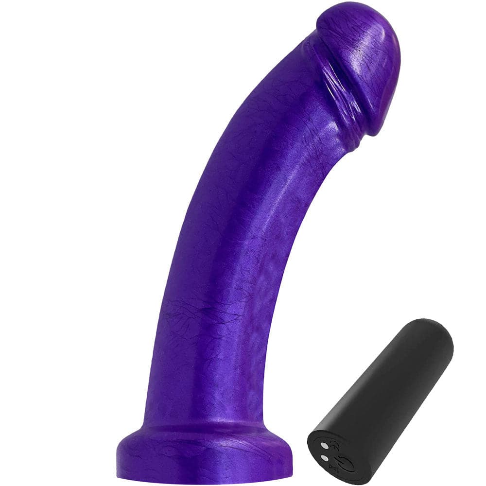 8" Series Silicone Rechargeable Vibrating Dildo - Pearlescent - RodeoH
