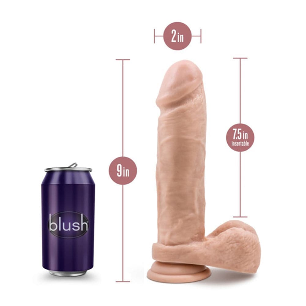 9" Blush Dr. Skin Silicone Dr. Julian Dildo - Vanilla - RodeoH