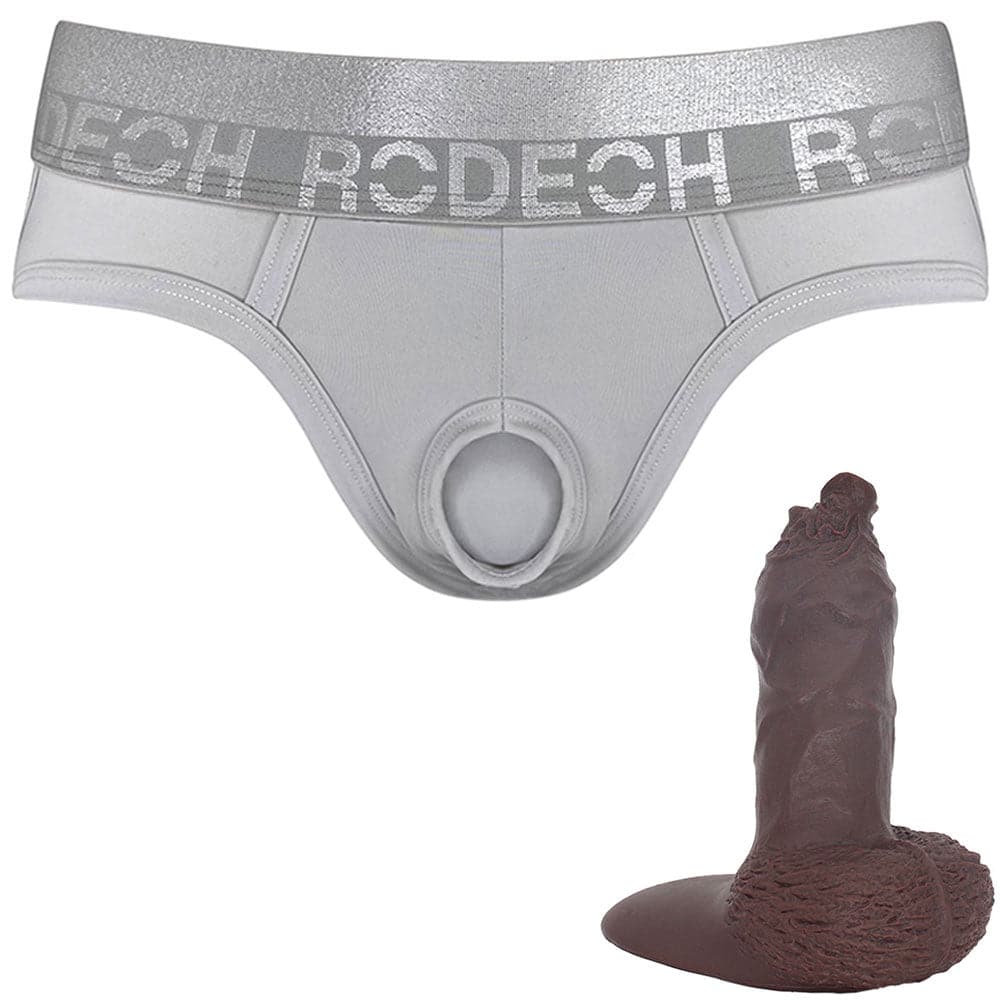 4.25" Jonas Chocolate Silicone Packer & Jock - Package Deal
