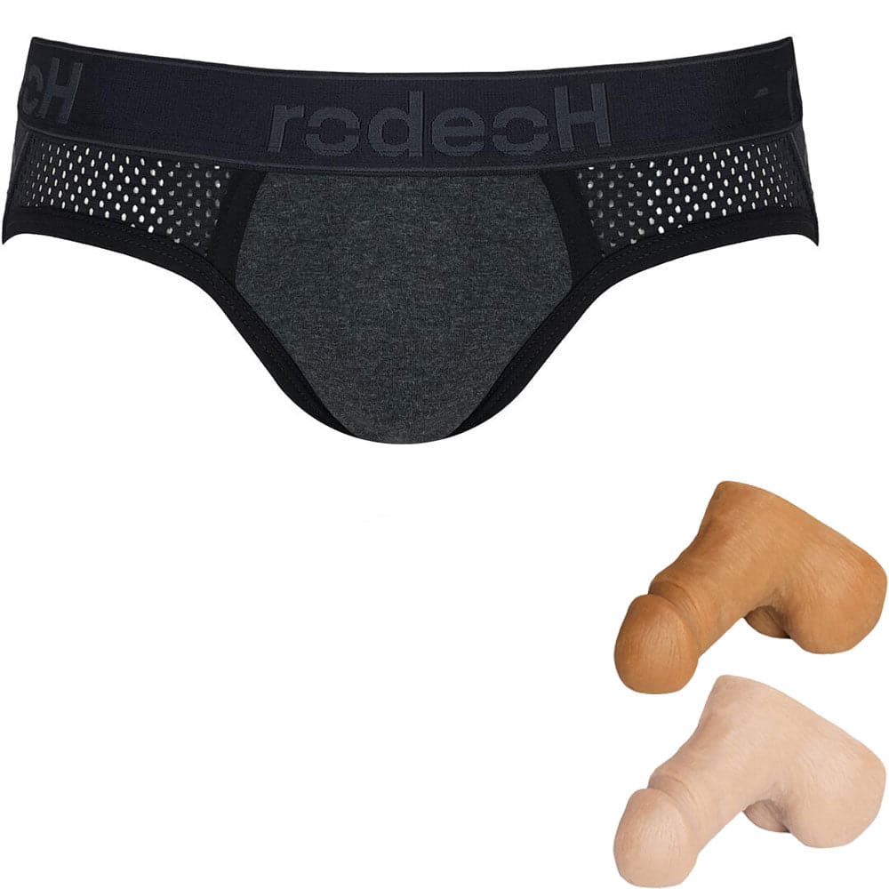 Shift Jock Packer Underwear - Dark Gray & Small Mr. Limpy Package