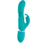 Adam & Eve Eve's Rechargeable Thrusting Rabbit - Teal - RodeoH