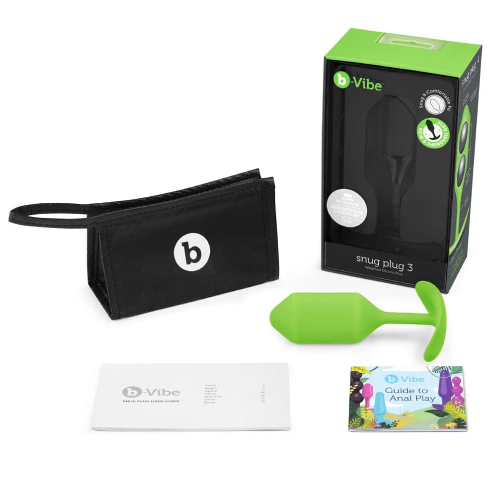 B Vibe Weighted Snug Plug Large - Lime - RodeoH