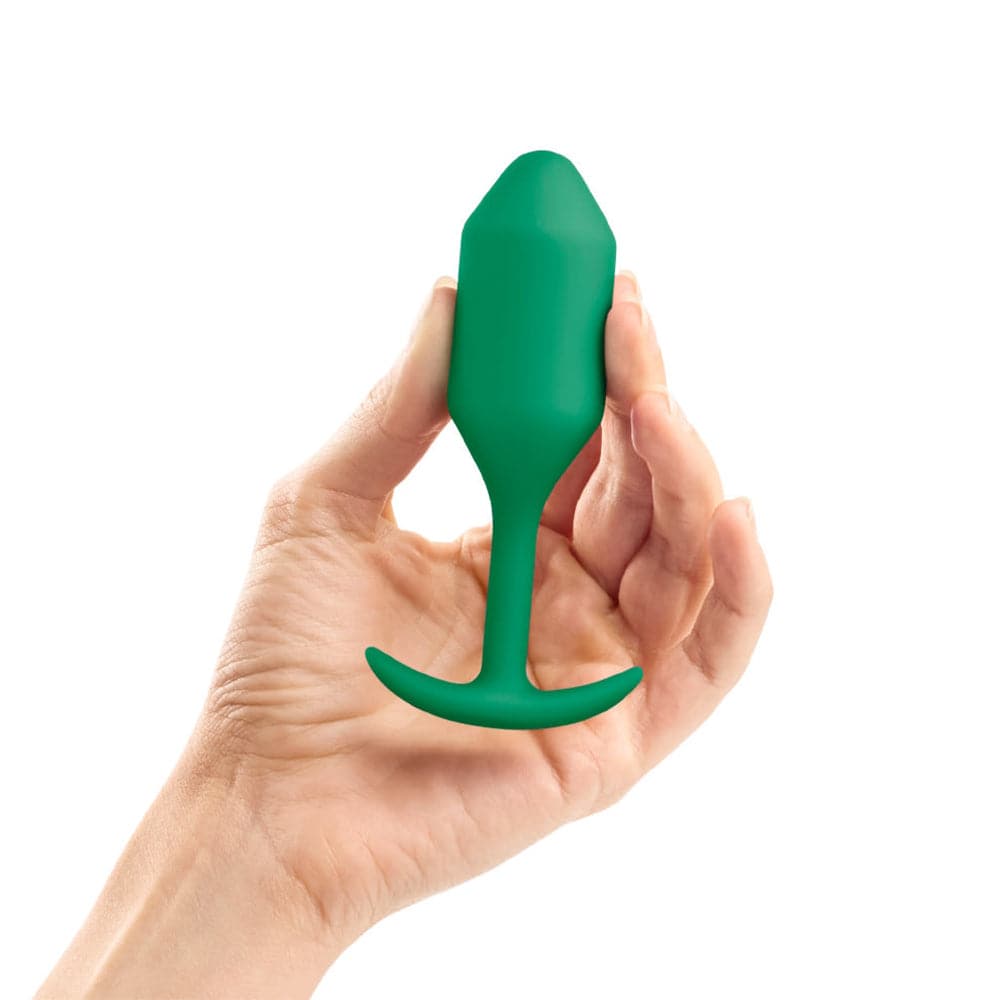 B Vibe Weighted Snug Plug Medium - Green - RodeoH