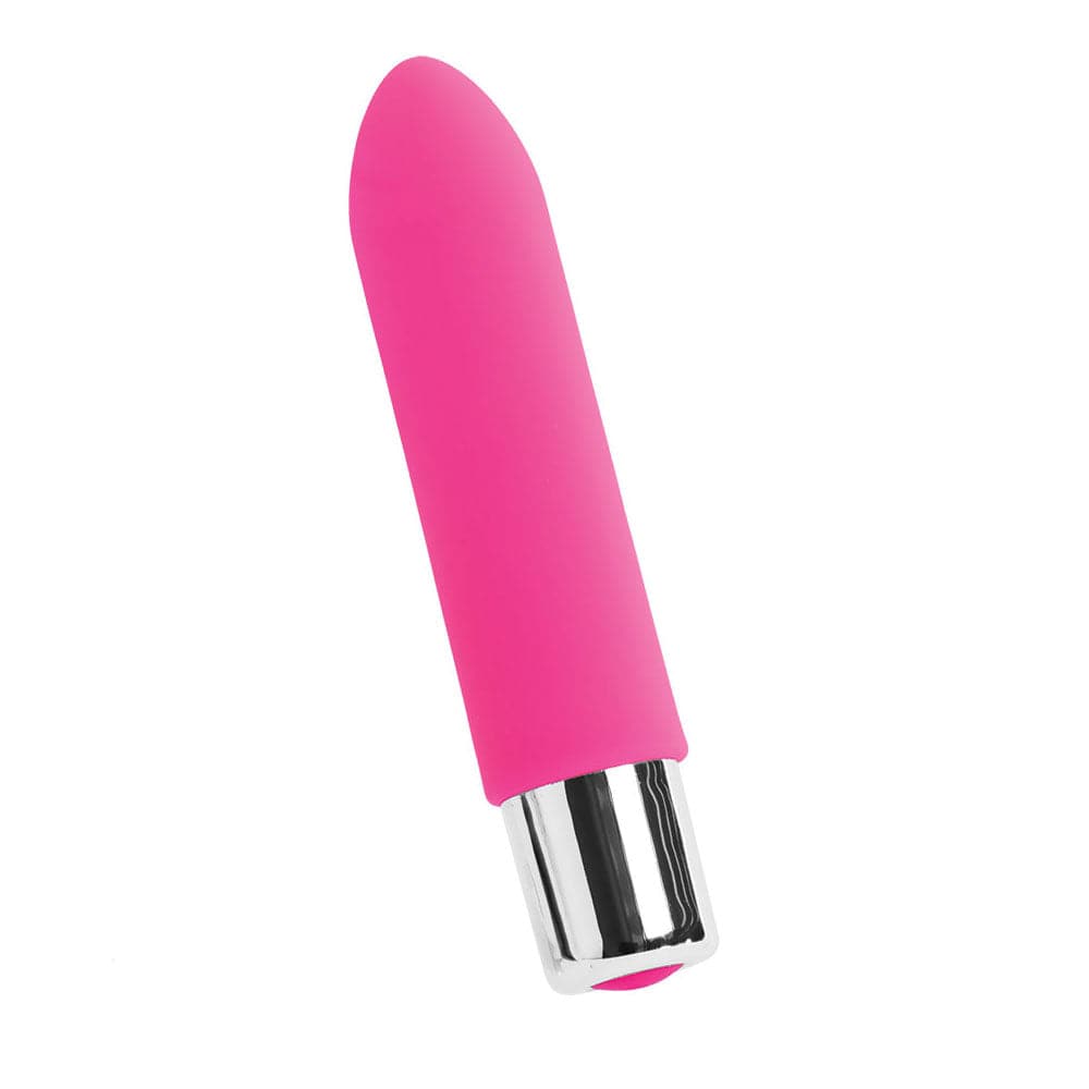 Bam Mini Silicone Bullet Vibe - Rechargeable - Hot Pink - RodeoH