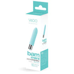 Bam Mini Silicone Bullet Vibe - Rechargeable - Turquoise - RodeoH