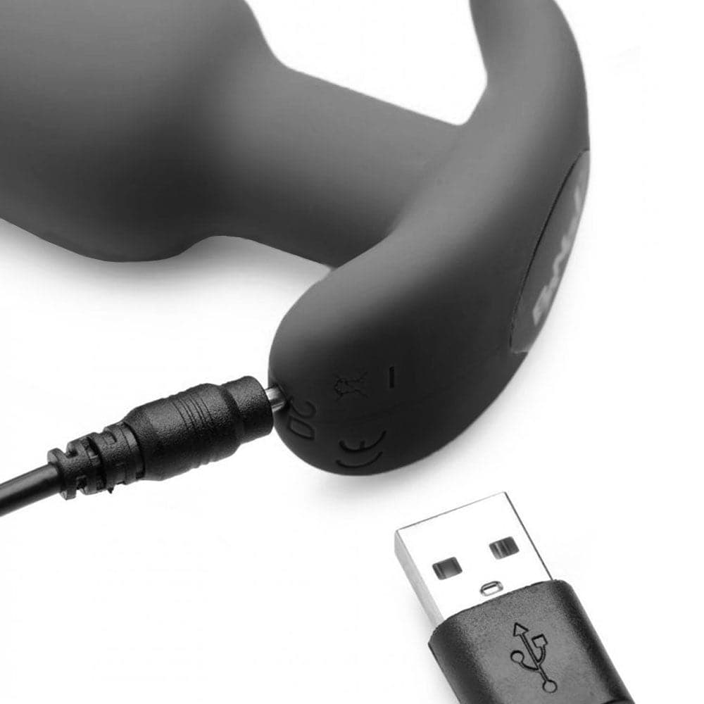 Bang! 21x Vibrating Silicone Rechargeable Butt Plug - Remote Control - Black - RodeoH