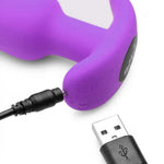 Bang! 21x Vibrating Silicone Rechargeable Butt Plug - Remote Control - Purple - RodeoH