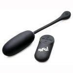 BANG! 28X Plush Silicone Rechargeable Egg - Remote Control - Black - RodeoH