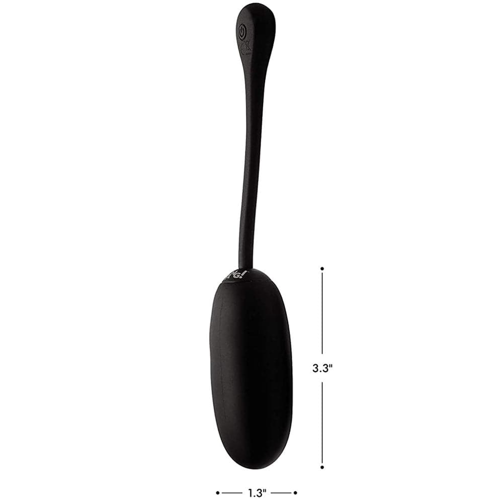 BANG! 28X Plush Silicone Rechargeable Egg - Remote Control - Black - RodeoH