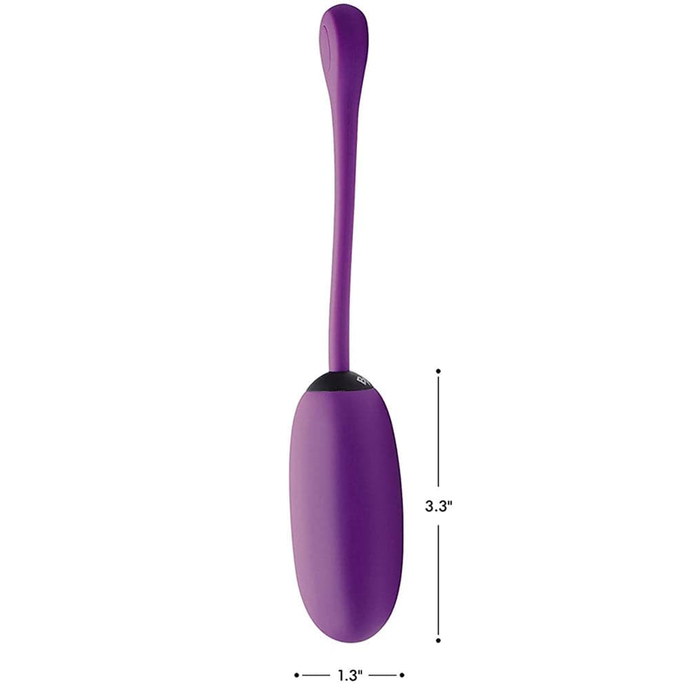 BANG! 28X Plush Silicone Rechargeable Egg - Remote Control - Purple - RodeoH