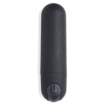 Bang! Vibrating Silicone Rechargeable Bullet - Remote Control - Black - RodeoH