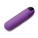 Bang! Vibrating Silicone Rechargeable Bullet - Remote Control - Purple - RodeoH