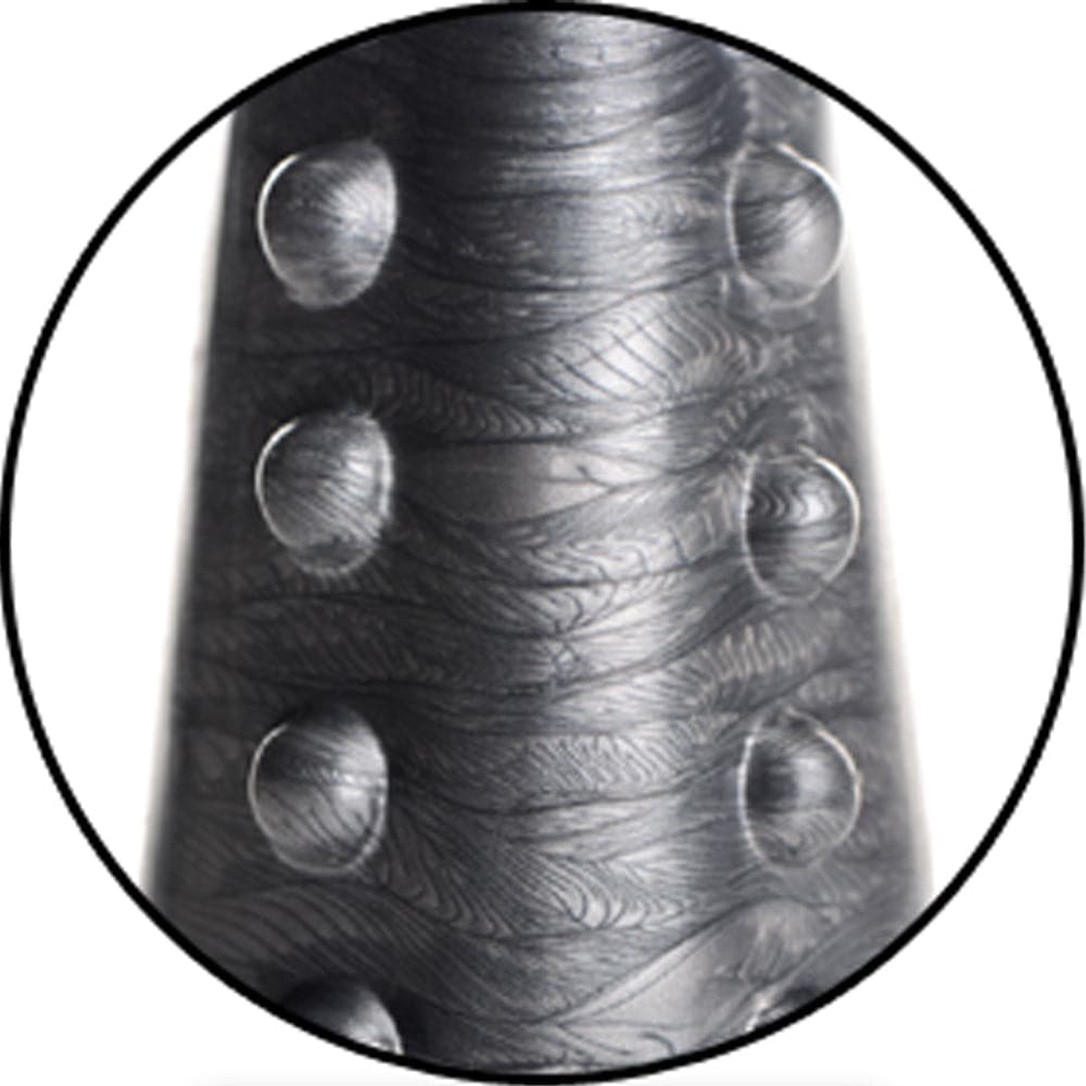 Beastly Tapered Bumpy Silicone Dildo - Silver/Black - RodeoH