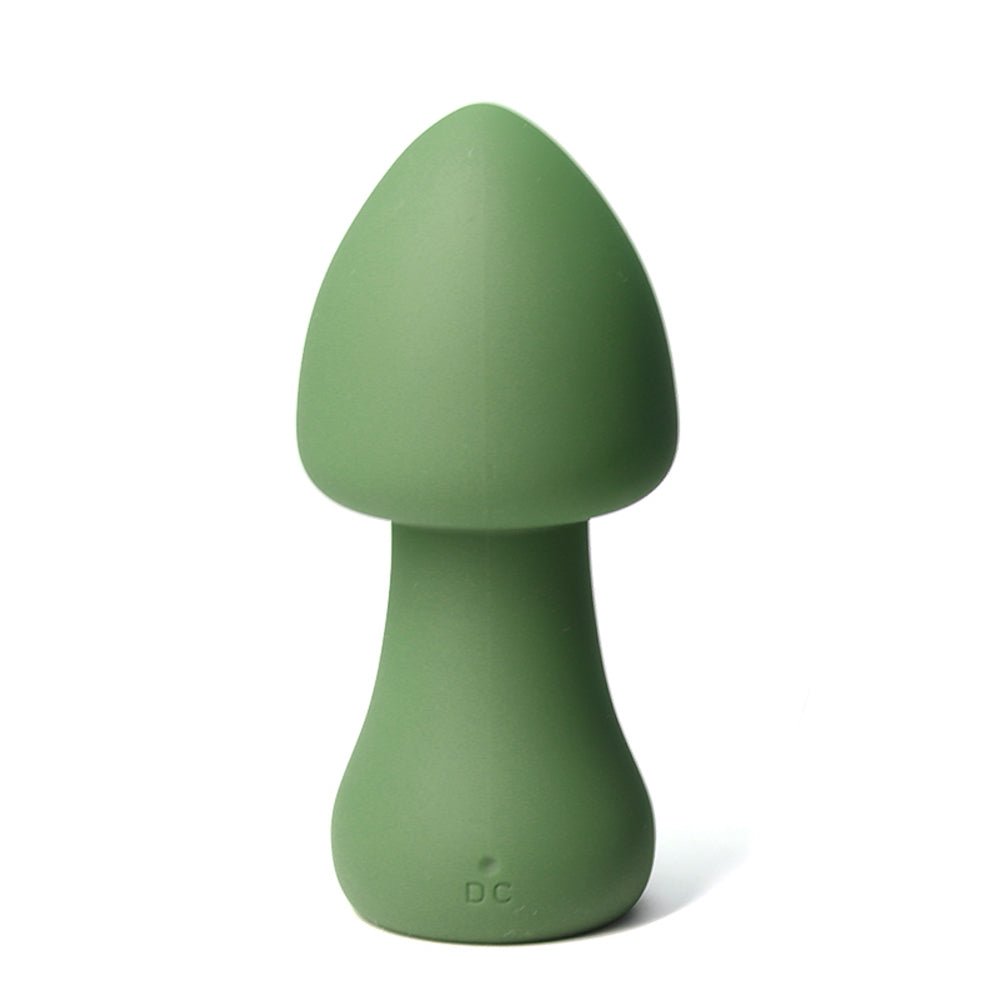 Button - Mushroom Vibrator Waterproof Silicone - Forest Green - RodeoH