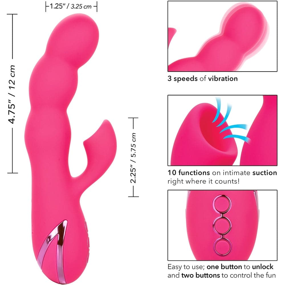 California Dreaming Oceanside Orgasm Rabbit Silicone Rabbit with Clitoral Suction - RodeoH