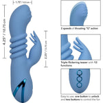 California Dreaming Santa Cruz Thrusting Rabbit Silicone Vibrator - RodeoH